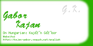 gabor kajan business card